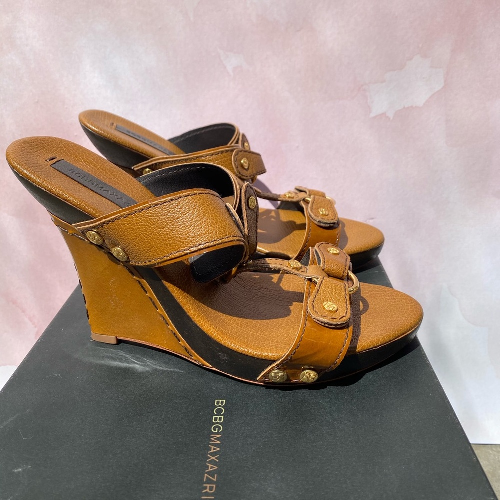 BCBGMaxAzria “Ma-Darra” Leather Heels